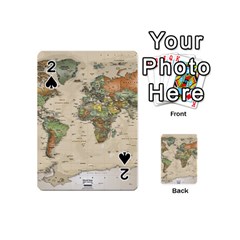 Vintage World Map Aesthetic Playing Cards 54 Designs (mini) by Cemarart