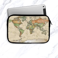 Vintage World Map Aesthetic Apple Ipad Mini Zipper Cases by Cemarart