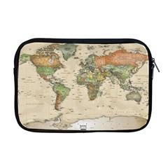 Vintage World Map Aesthetic Apple Macbook Pro 17  Zipper Case by Cemarart