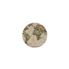 Vintage World Map Aesthetic 1  Mini Buttons by Cemarart