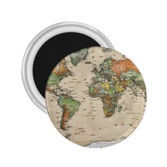 Vintage World Map Aesthetic 2 25  Magnets by Cemarart