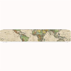 Vintage World Map Aesthetic Small Bar Mat by Cemarart