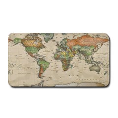 Vintage World Map Aesthetic Medium Bar Mat by Cemarart