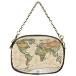 Vintage World Map Aesthetic Chain Purse (Two Sides) Back