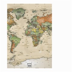 Vintage World Map Aesthetic Small Garden Flag (two Sides) by Cemarart