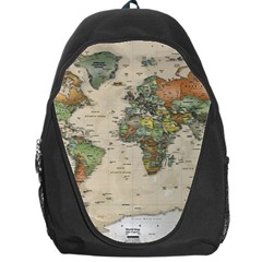 Vintage World Map Aesthetic Backpack Bag by Cemarart