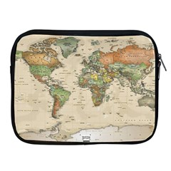 Vintage World Map Aesthetic Apple Ipad 2/3/4 Zipper Cases by Cemarart