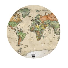 Vintage World Map Aesthetic Mini Round Pill Box (pack Of 5) by Cemarart