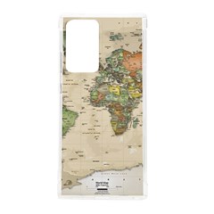 Vintage World Map Aesthetic Samsung Galaxy Note 20 Ultra Tpu Uv Case by Cemarart