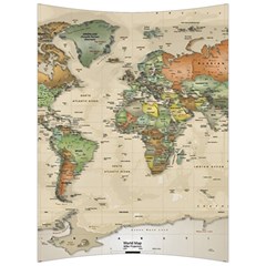 Vintage World Map Aesthetic Back Support Cushion by Cemarart