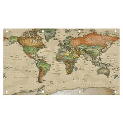 Vintage World Map Aesthetic Banner And Sign 7  X 4  by Cemarart