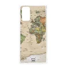 Vintage World Map Aesthetic Samsung Galaxy Note 20 Tpu Uv Case by Cemarart