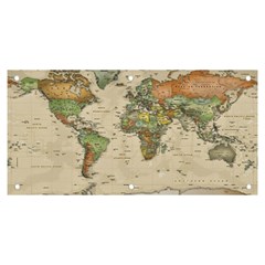 Vintage World Map Aesthetic Banner And Sign 6  X 3  by Cemarart