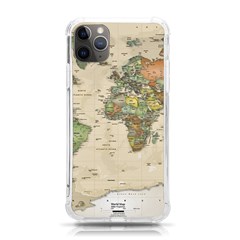 Vintage World Map Aesthetic Iphone 11 Pro Max 6 5 Inch Tpu Uv Print Case by Cemarart