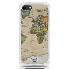 Vintage World Map Aesthetic Iphone Se by Cemarart