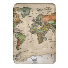 Vintage World Map Aesthetic Rectangular Glass Fridge Magnet (4 Pack) by Cemarart