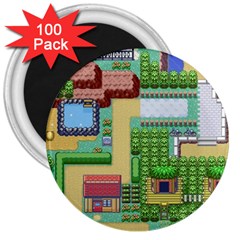 Pixel Map Game 3  Magnets (100 Pack) by Cemarart