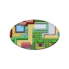 Pixel Map Game Sticker (oval) by Cemarart