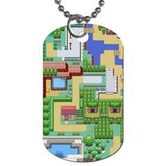 Pixel Map Game Dog Tag (one Side) by Cemarart