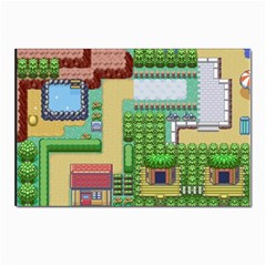 Pixel Map Game Postcards 5  X 7  (pkg Of 10) by Cemarart