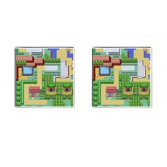 Pixel Map Game Cufflinks (square) by Cemarart