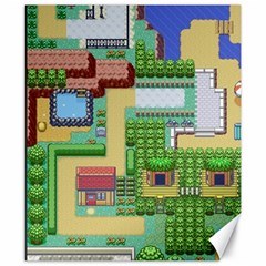 Pixel Map Game Canvas 8  X 10  by Cemarart