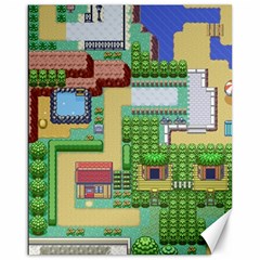 Pixel Map Game Canvas 16  X 20  by Cemarart