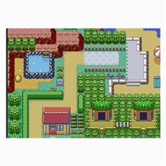 Pixel Map Game Large Glasses Cloth by Cemarart