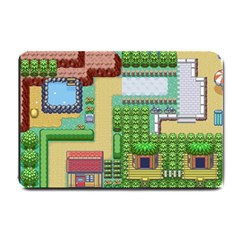 Pixel Map Game Small Doormat by Cemarart