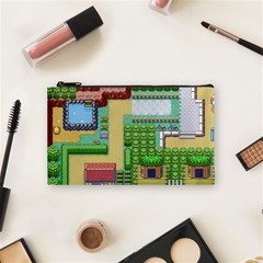 Pixel Map Game Cosmetic Bag (small) by Cemarart