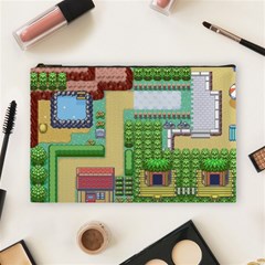 Pixel Map Game Cosmetic Bag (large) by Cemarart