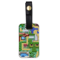 Pixel Map Game Luggage Tag (one Side) by Cemarart