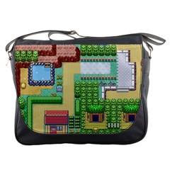 Pixel Map Game Messenger Bag by Cemarart