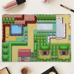 Pixel Map Game Cosmetic Bag (xxl) by Cemarart