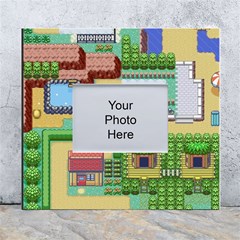 Pixel Map Game White Wall Photo Frame 5  X 7  by Cemarart