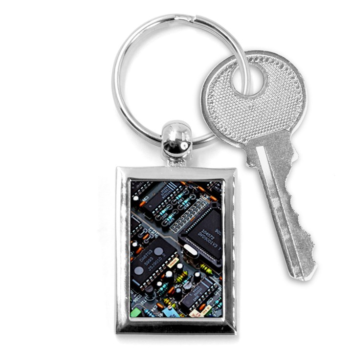 Motherboard Board Circuit Electronic Technology Key Chain (Rectangle)