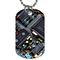 Motherboard Board Circuit Electronic Technology Dog Tag (one Side) by Cemarart