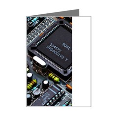 Motherboard Board Circuit Electronic Technology Mini Greeting Card by Cemarart