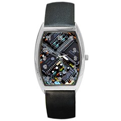 Motherboard Board Circuit Electronic Technology Barrel Style Metal Watch by Cemarart