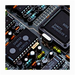 Motherboard Board Circuit Electronic Technology Medium Glasses Cloth by Cemarart