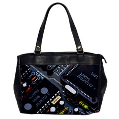 Motherboard Board Circuit Electronic Technology Oversize Office Handbag by Cemarart