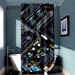 Motherboard Board Circuit Electronic Technology Shower Curtain 36  X 72  (stall)  by Cemarart