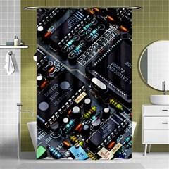 Motherboard Board Circuit Electronic Technology Shower Curtain 48  X 72  (small)  by Cemarart