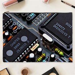 Motherboard Board Circuit Electronic Technology Cosmetic Bag (xxxl) by Cemarart