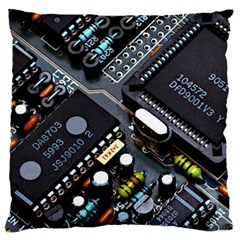 Motherboard Board Circuit Electronic Technology Standard Premium Plush Fleece Cushion Case (one Side) by Cemarart