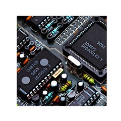 Motherboard Board Circuit Electronic Technology Square Satin Scarf (30  X 30 ) by Cemarart