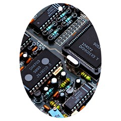 Motherboard Board Circuit Electronic Technology Uv Print Acrylic Ornament Oval by Cemarart