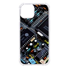 Motherboard Board Circuit Electronic Technology Iphone 14 Tpu Uv Print Case by Cemarart