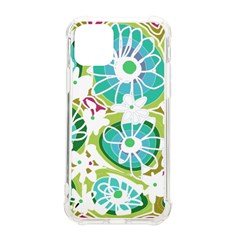 Mazipoodles Love Flowers - Olive Teal Green Purple White-  Iphone 11 Pro 5 8 Inch Tpu Uv Print Case by Mazipoodles