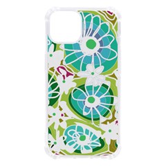 Mazipoodles Love Flowers - Olive Teal Green Purple White-  Iphone 13 Tpu Uv Print Case by Mazipoodles